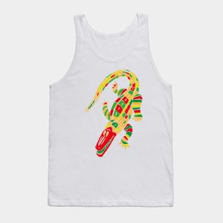 Crocodile rainbow Tank Top